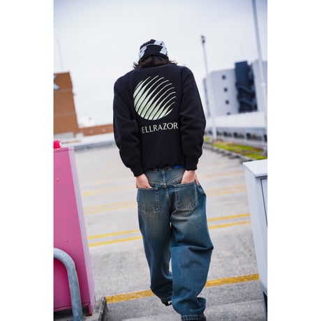 HELLRAZOR / LOGO EMB CREWNECK (BLACK)