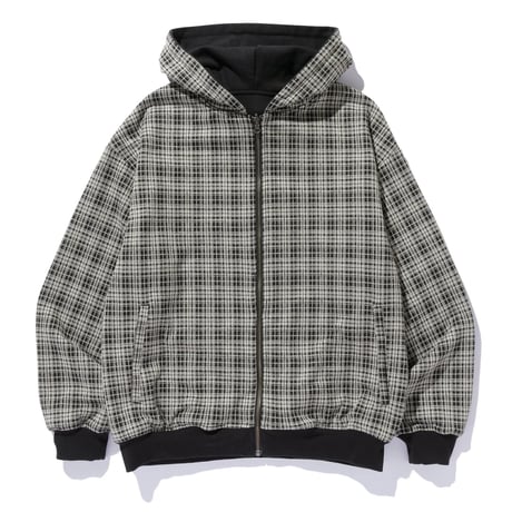 XLARGE | REVERSIBLE ZIP UP HOODED SWEATSHIRT(BLACK)