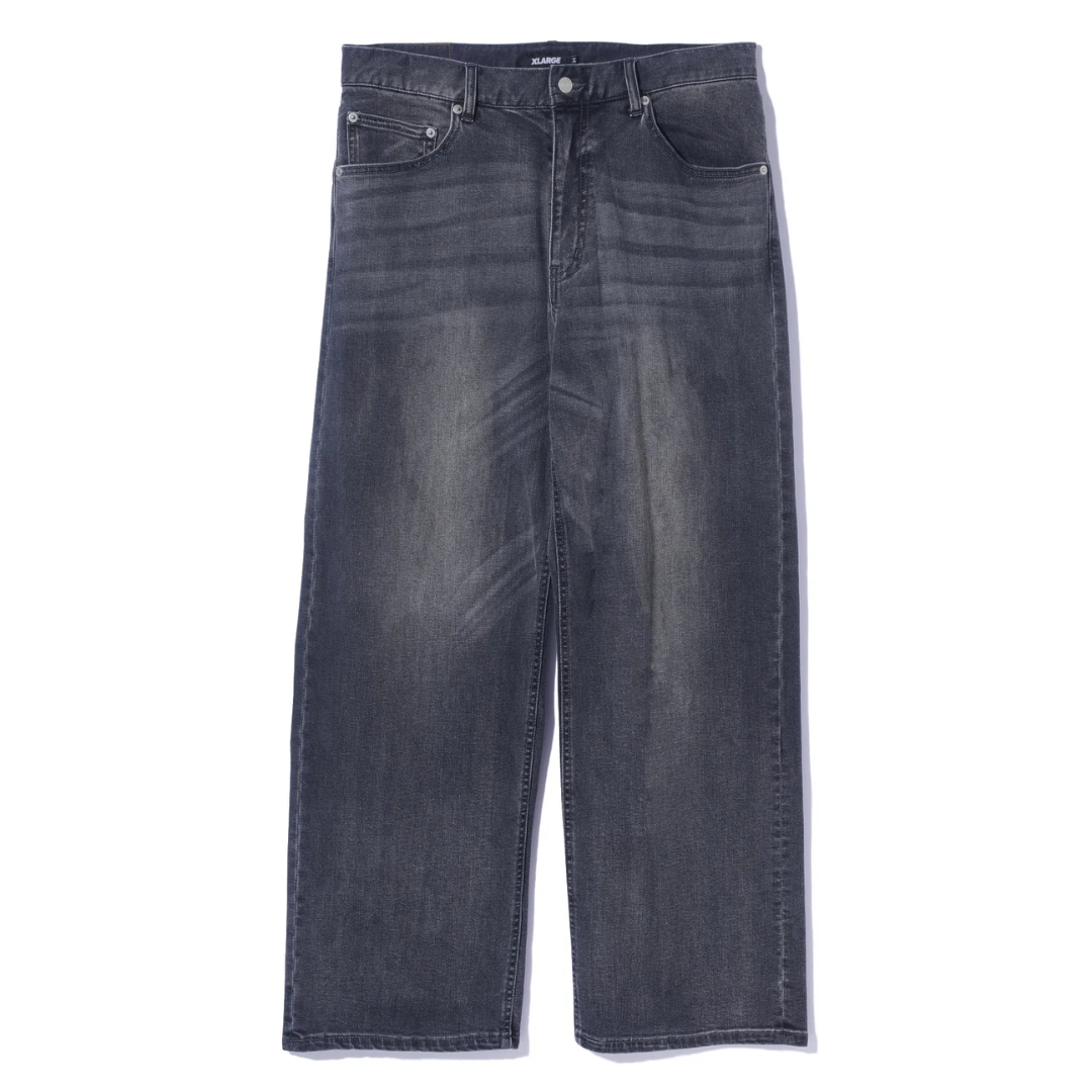 XLARGE | BAGGY STRETCH DENIM PANTS (BLACK) | T 