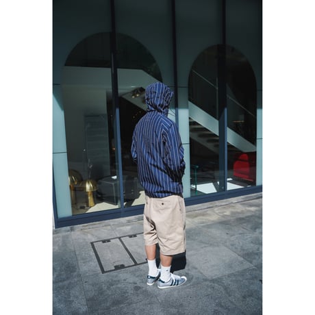 POP TRADING COMPANY / Pinstripe Oracle Jacket (Navy/White)