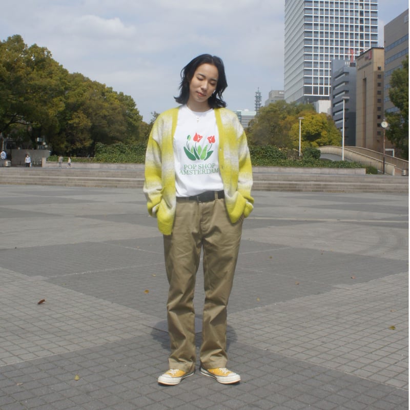 POP TRADING COMPANY / STRIPED CARDIGAN (OFF WHI