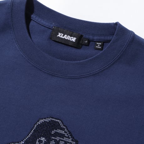 XLARGE | RHINE STONE SLANTED OG S/S TEE(NAVY)