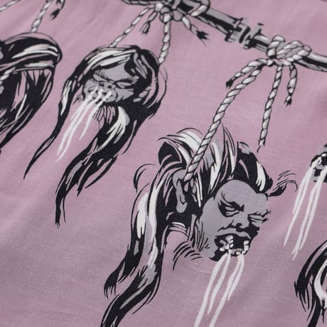STAR OF HOLLYWOOD / HOPSACK RAYON OPEN SHIRT “SHRUNKEN HEAD” (PURPLE)