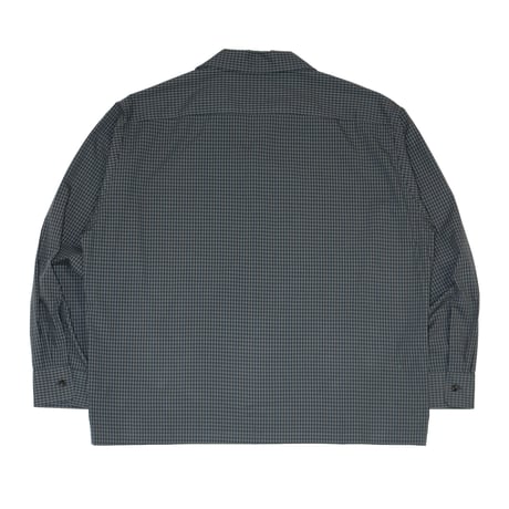 BE-SHARE |Open Collar Check L/S Shirt(Grey)