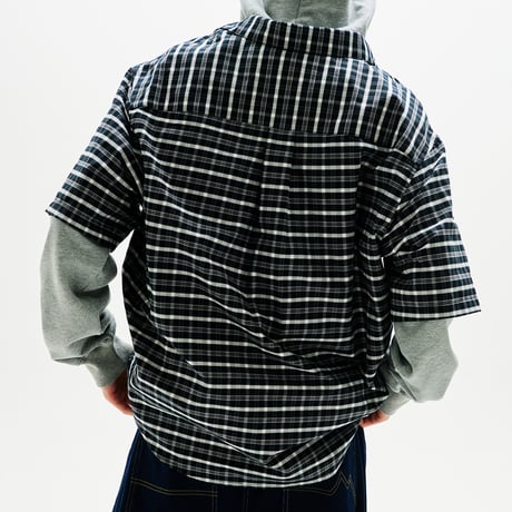 FIRST DOWN USA | S/S CHECK SHIRT (Black)