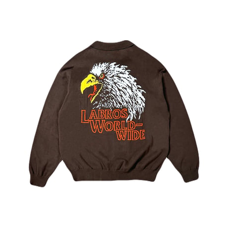 LABROS / Eagle Zip Up Sweater (Brown)