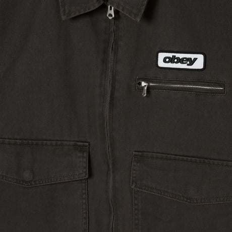 OBEY | OBEY WALTER WORK JACKET(BLACK FADED WASH)