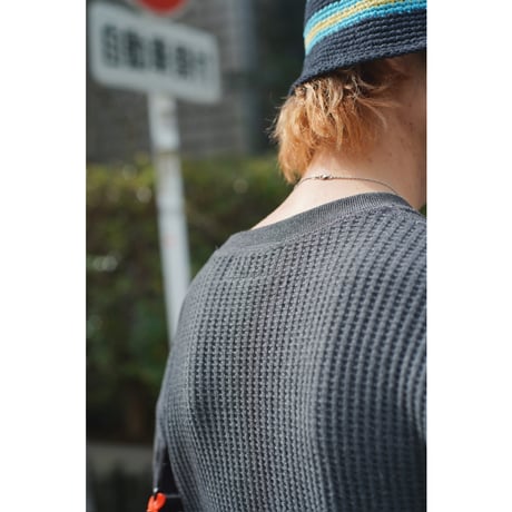 BE-SHARE | Store Logo L/S Thermal Tee (CHARCOAL)
