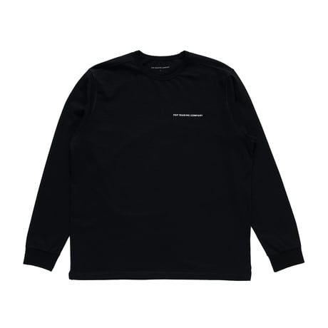 POP TRADING COMPANY / LOGO LONGSLEEVE T-SHIRT (BLACK/WHITE)