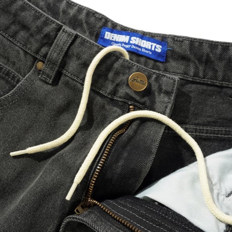 Butter Goods| Scorpion Stitch Denim Shorts (Slub Black)