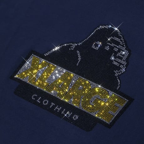 XLARGE | RHINE STONE SLANTED OG S/S TEE(NAVY)
