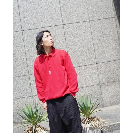 POETIC COLLECTIVE|Heavy Polo Sweat(Red)
