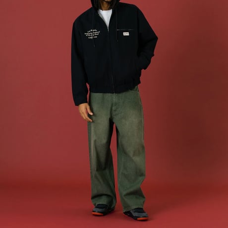 XLARGE | WASHED BAGGY DENIM PANTS(OLIVE)