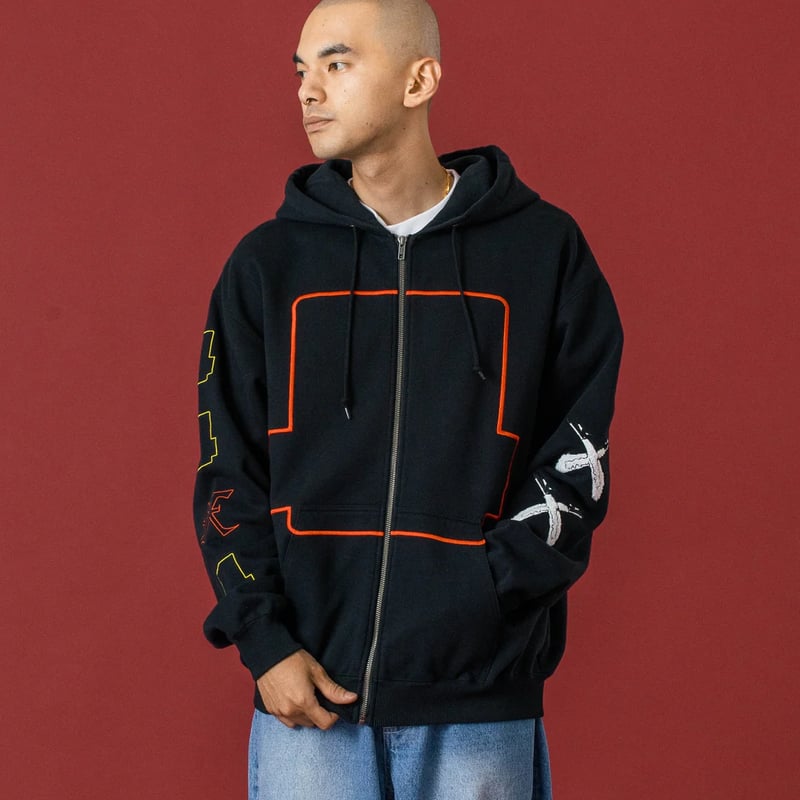 HYSFORM TIME PIECE ZIP HOODIE ブラック HYSFORM™(ハイスフォーム) | VERTICAL GARAGE OFFICIAL ONLINE STORE