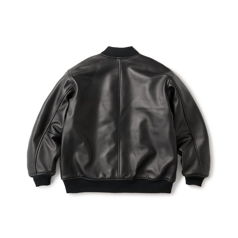 FTC | LEATHER ZIP VARSITY JACKET 