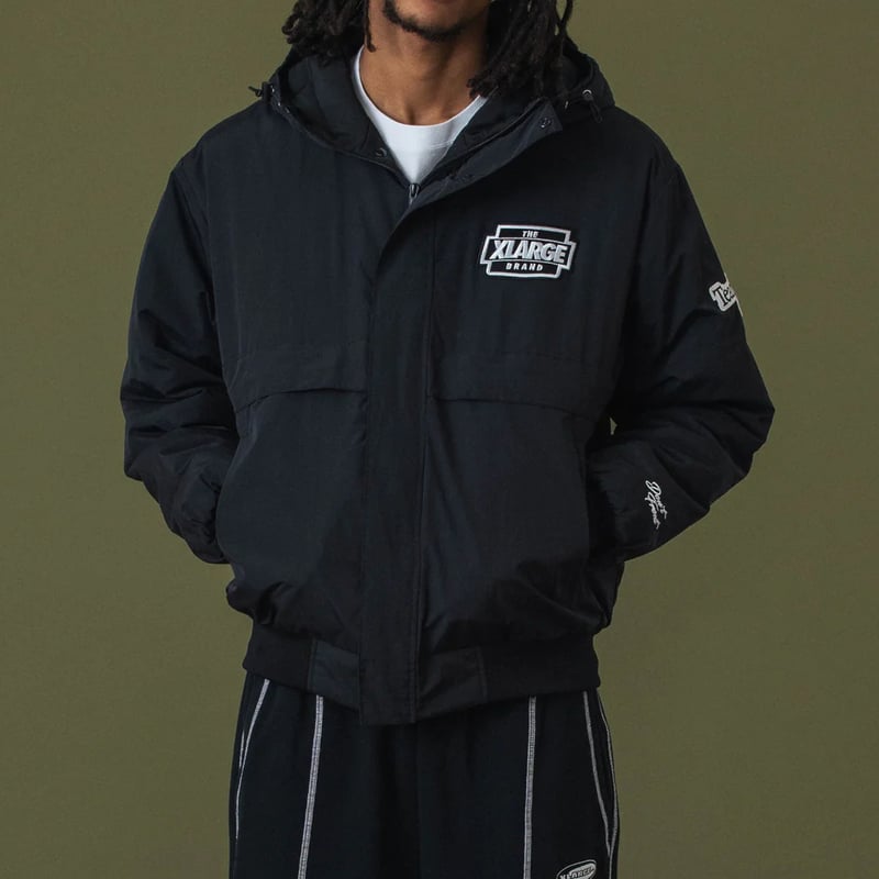 XLARGE フード付きジャケット 黒 楽天市場】フード ジャケット（ブランドエクストララージ