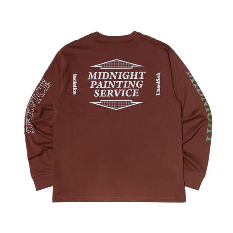 MIDNIGHT PAINTING SERVICE| MPS Logo L/S Tee (Brown)
