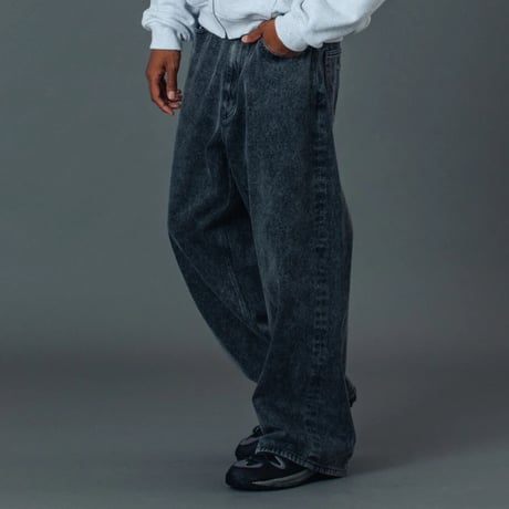 XLARGE | EMBOSSED DENIM PANTS(BLACK)