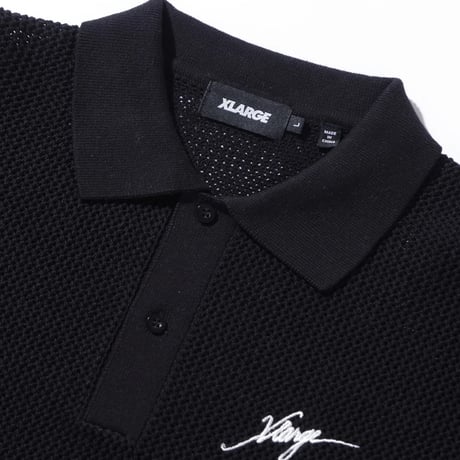 XLARGE | MESH KNIT POLO SHIRT(BLUE)