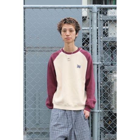 Butter Goods | Sketch Waffle Crewneck(Cream/Red)