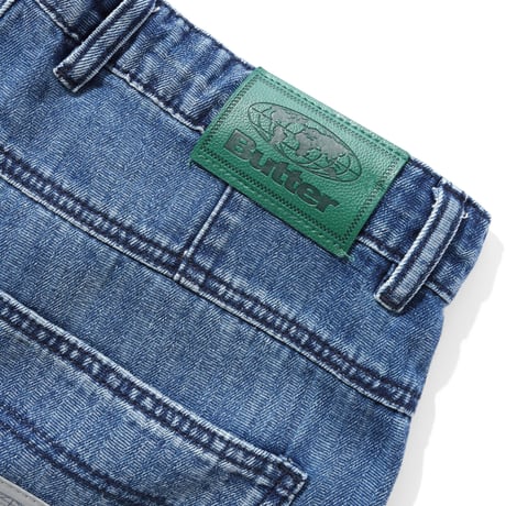 Butter Goods| Wide Cut Denim Jeans (Vertical Stripe)