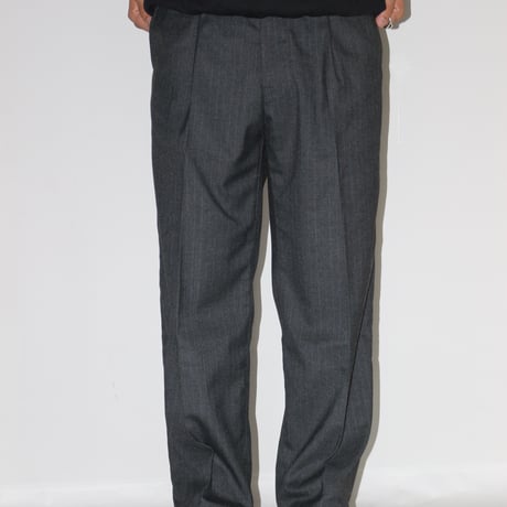 BE-SHARE |Stripe Holiday slacks(Grey)