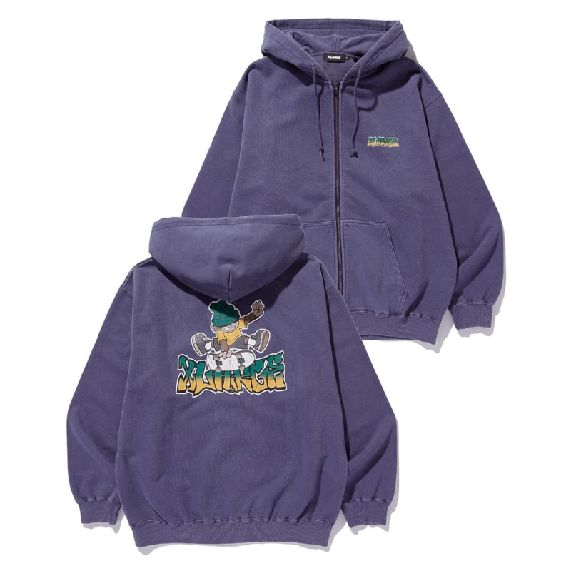 XLARGE | PIGMENTDYE INDY GRAB ZIP HOODED SWEAT