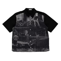 POP TRADING COMPANY / CHIMA SHORTSLEEVE SHIRT (BLACK/WHITE)