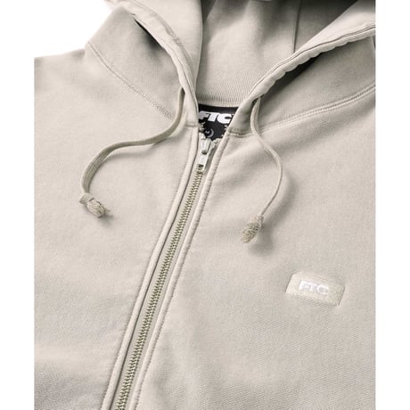FTC | PIGMENT DYED BOX LOGO ZIP UP HOODY "GRAY" (FTC026SPSW03)