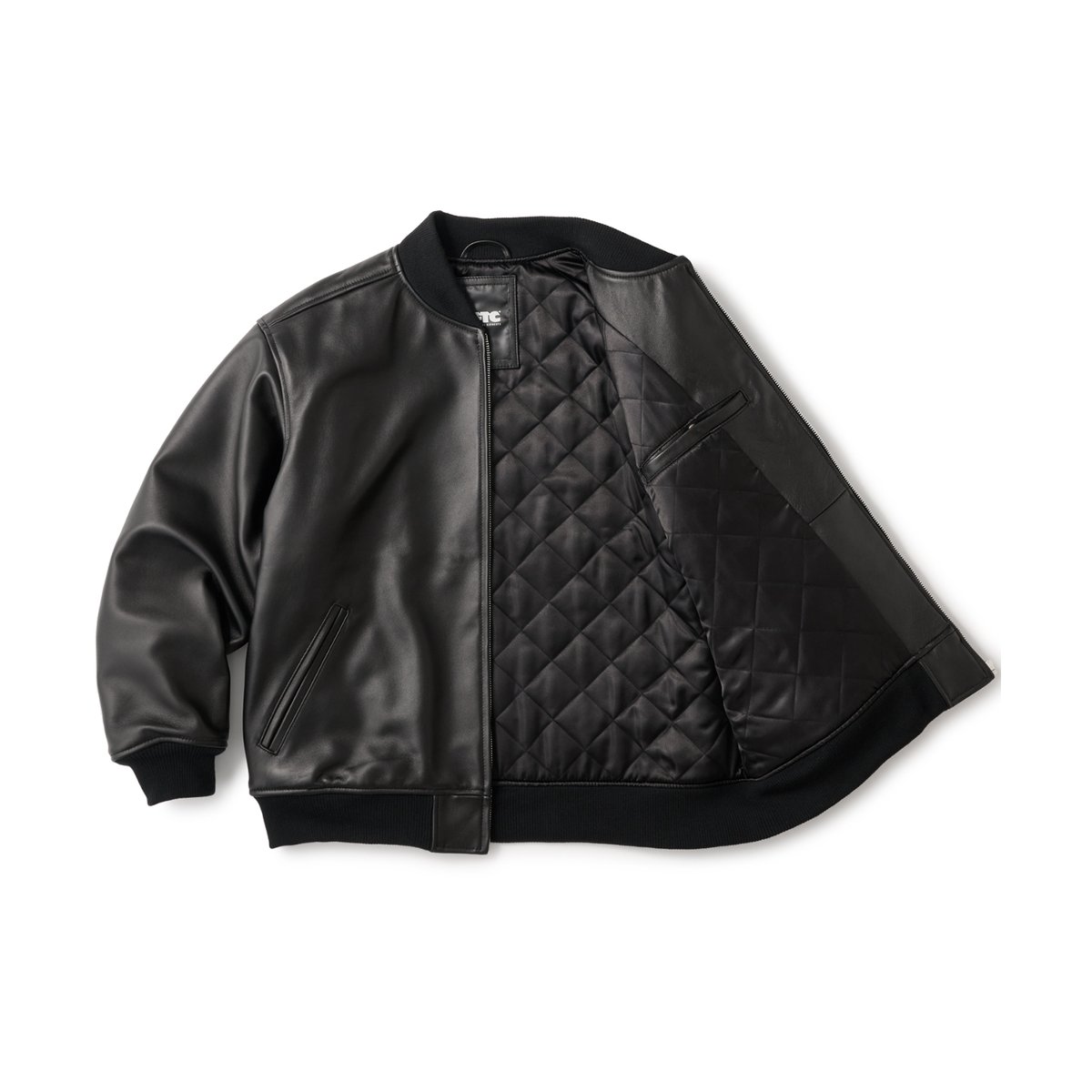FTC | LEATHER ZIP VARSITY JACKET 
