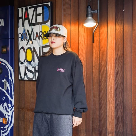 XLARGE | NAGOYA OVERLAP LOGOCREWNECK SWEATSHIRT(BLACK)