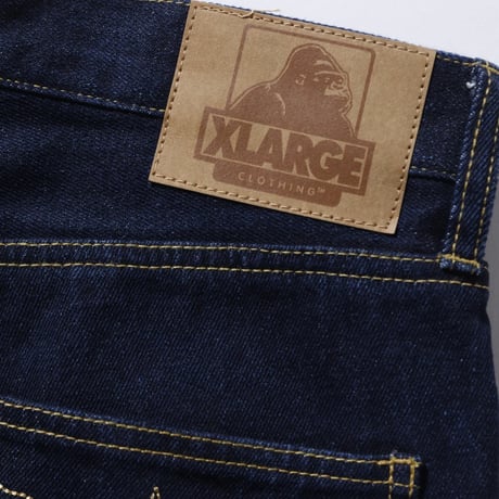 XLARGE | STITCHED LOGO DENIM SHORTS(INDIGO)