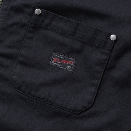 XLARGE | ZIP UP S/S WORK SHIRT(KHAKI)