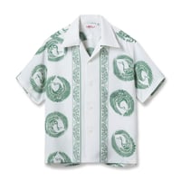 SUN SURF / RAYON HAWAIIAN SHIRT "ORIENTAL BOARDER" (OFF WHITE)