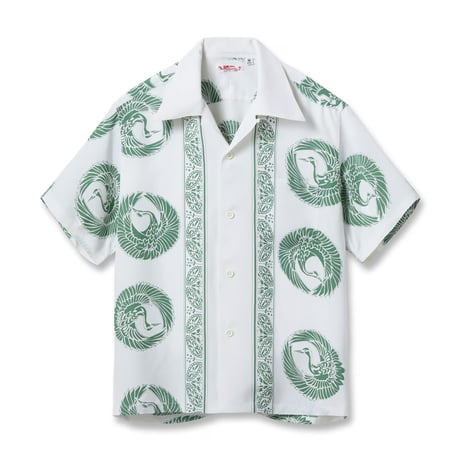 SUN SURF / RAYON HAWAIIAN SHIRT "ORIENTAL BOARDER" (OFF WHITE)