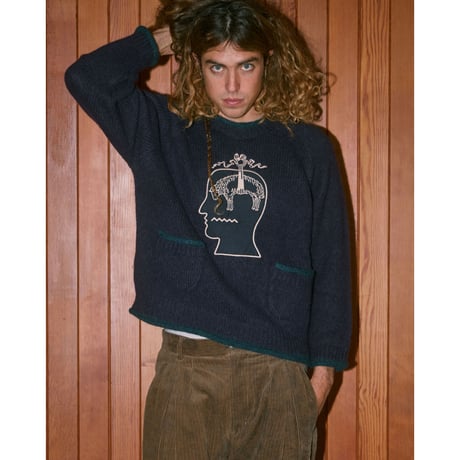 BRAIN DEAD | Brooks Brothers CALIFORNIA ROLLED NECK SWEATER(NAVY)