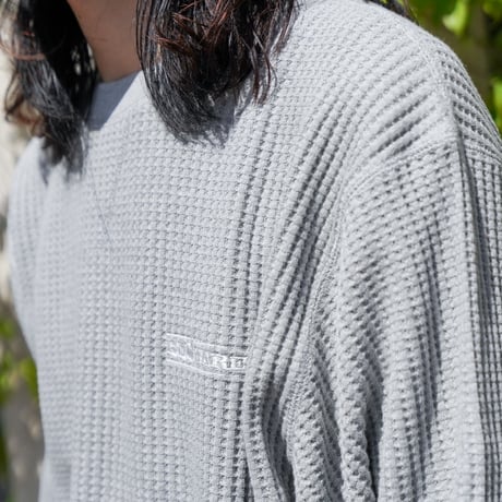 BE-SHARE | Store Logo L/S Thermal Tee (LIGHT GRAY)
