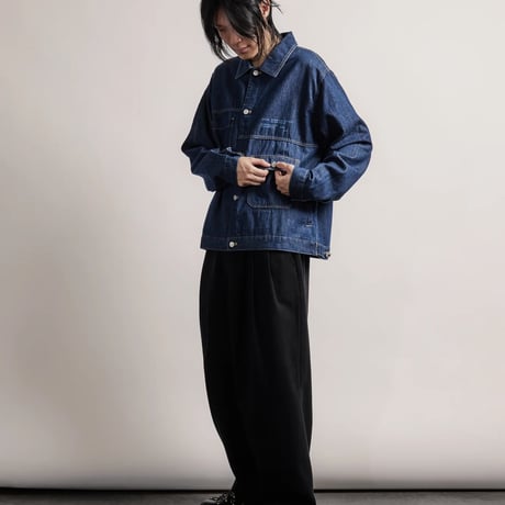 Screen Test / Asymmetric Denim Jacket (Indigo)