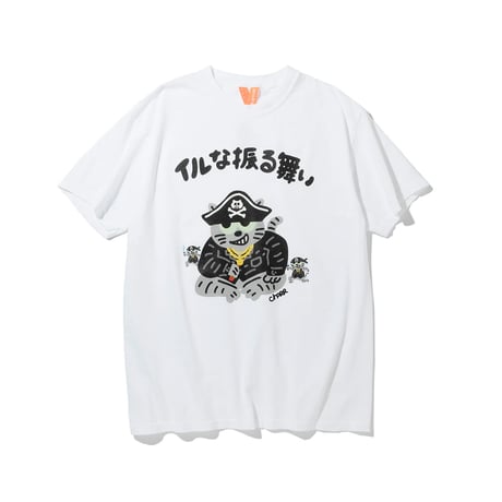 FLATLUX|Charr Morita x FLATLUX Nyanpiece Tee(white)