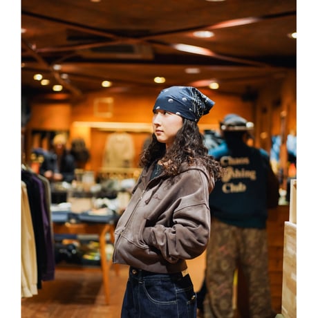 Dime / Cropped Zip Hoodie (Brown Washed)