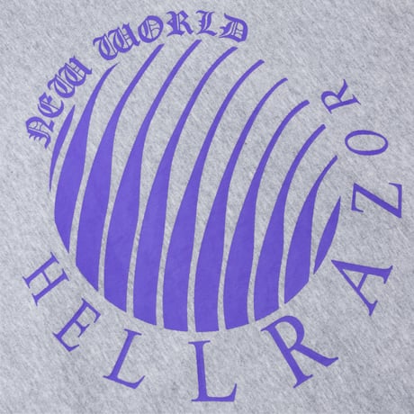 HELLRAZOR / COIN EMBOSS FULL ZIP HOODED (HEATHER GREY)