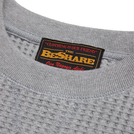 BE-SHARE | Store Logo L/S Thermal Tee (LIGHT GRAY)