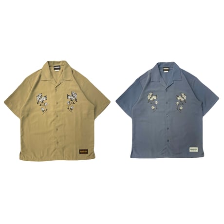 BE-SHARE | Reflect Flower S/S shirts(BEIGE)