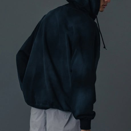 XLARGE | HALF ZIP UP HOODED SWEATSHIRT(BLACK)