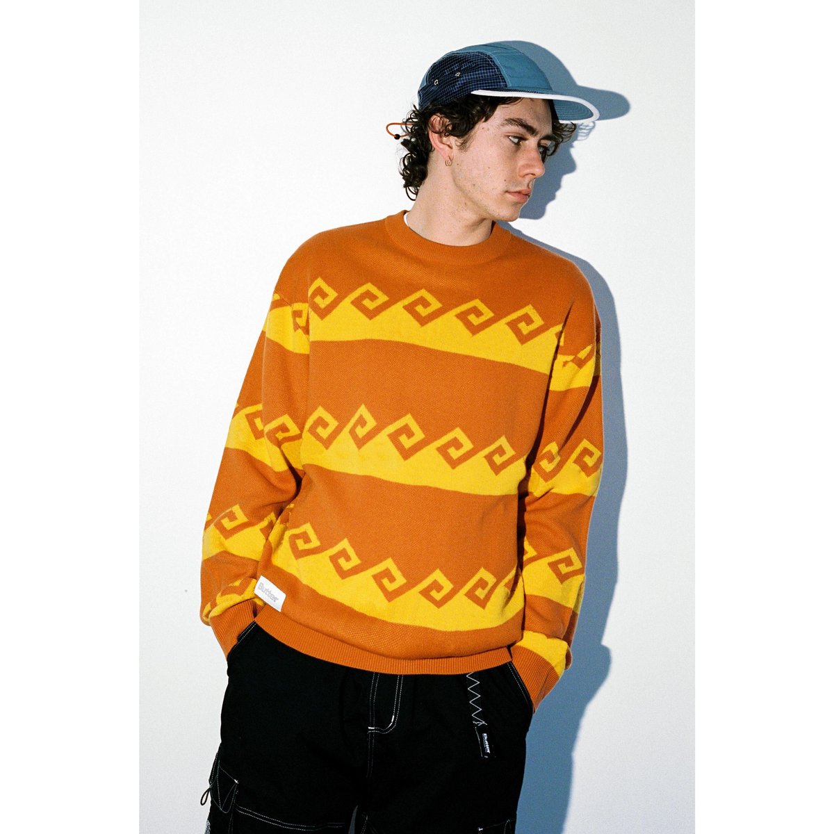 Butter Goods|Waves Knit Sweater(Burnt Orange) |...