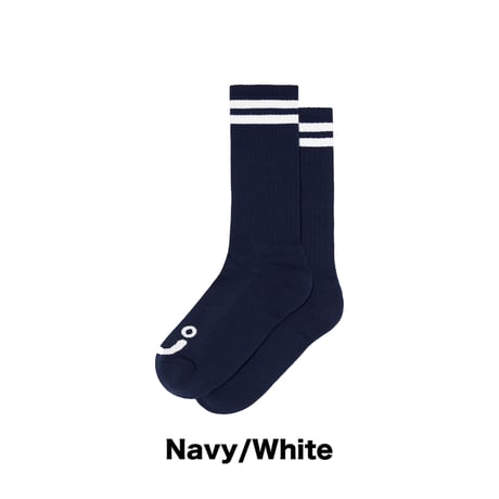 POLAR SKATE CO. / Rib Socks - Long - Happy Sad (2Color)