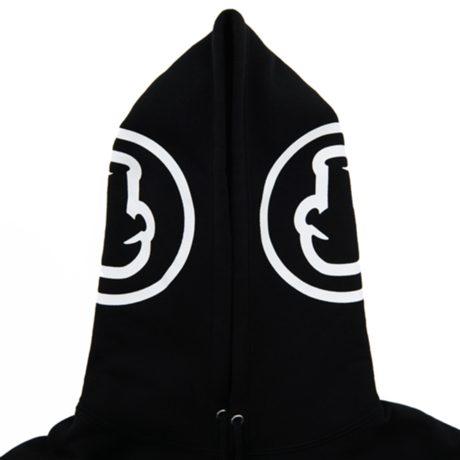 COCOLO BLAND / HOOD PRINT HOODIE (BLACK)