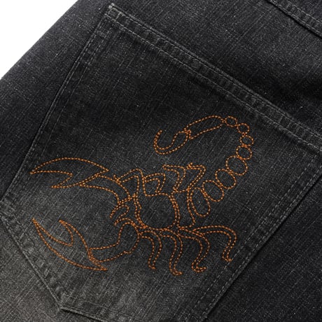Butter Goods| Scorpion Stitch Denim Shorts (Slub Black)