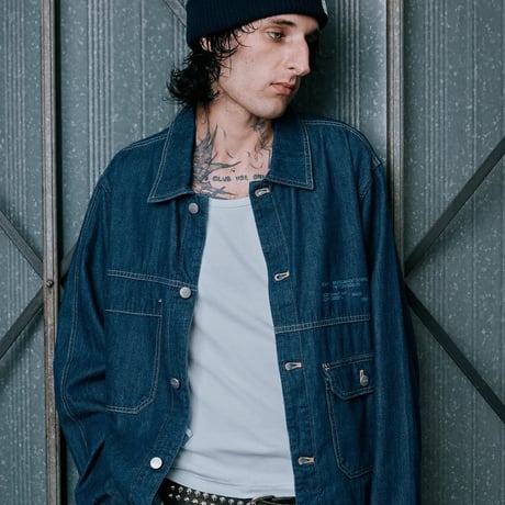 Screen Test / Asymmetric Denim Jacket (Indigo)