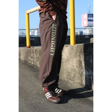 MIDNIGHT PAINTING SERVICE| MPS Logo Nylon Pants (Brown)